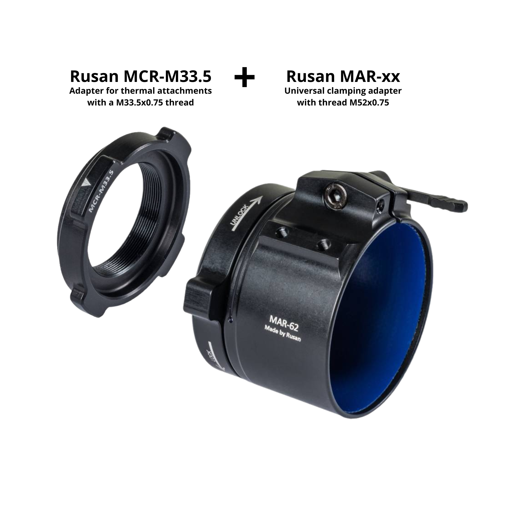 Rusan MAR - Quick-release bell-mount adapter for Thermal Clip-On