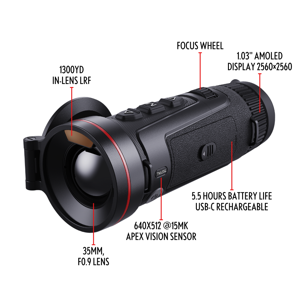Kodiak TK635 LRF 3.0 Thermal Monocular 2.8x 640x512 35mm