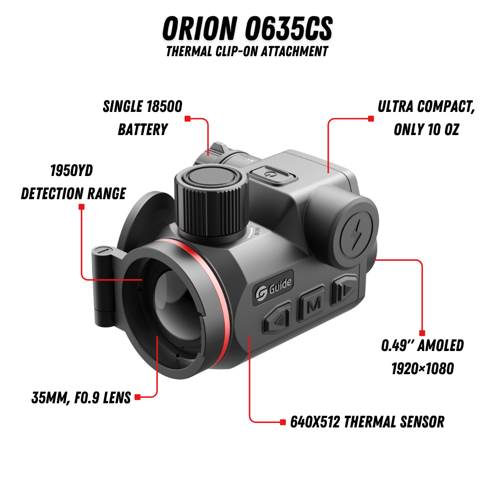 Guide Orion O635CS Thermal Clip-On 640x512 35mm 15mK