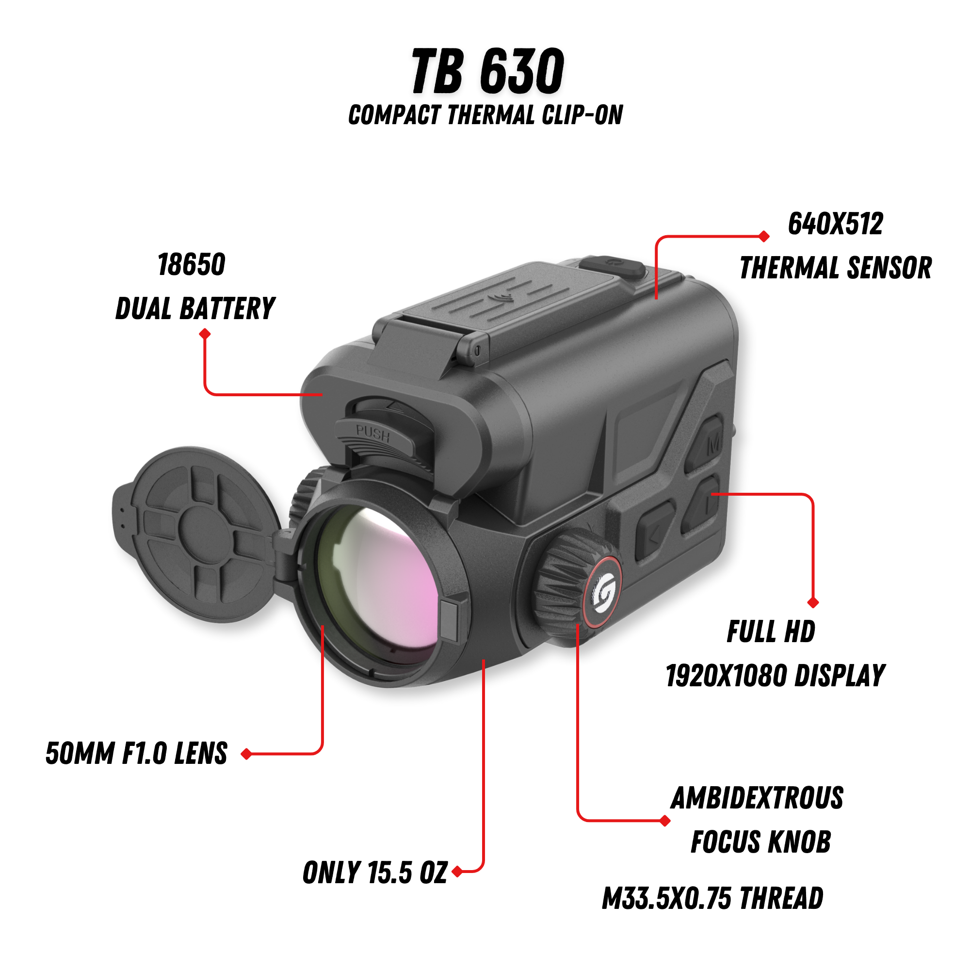 TB 630 Thermal Clip-On 640X512 35mm 20mK
