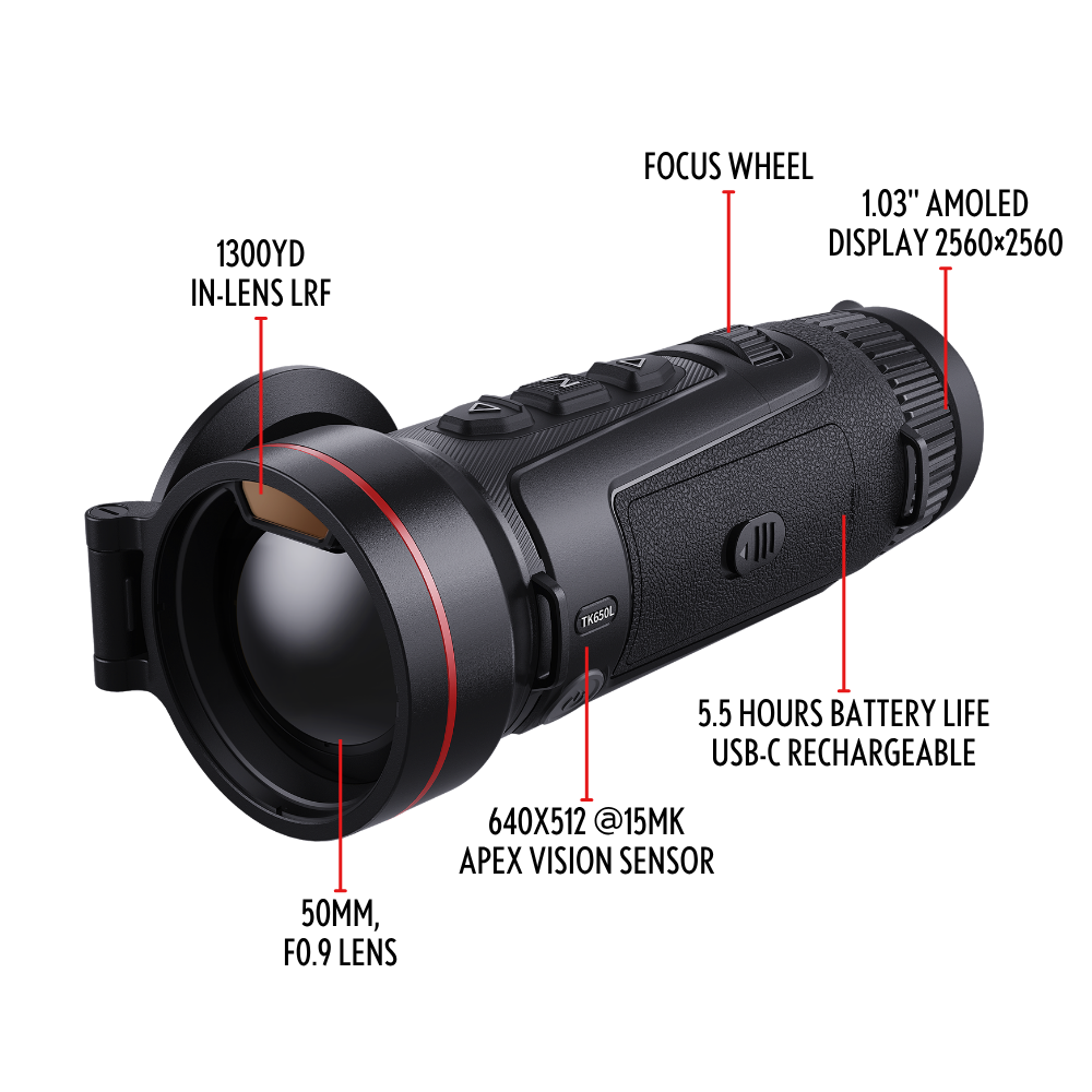 Kodiak TK650 LRF 3.0 Thermal Monocular 4x 640x512 50mm