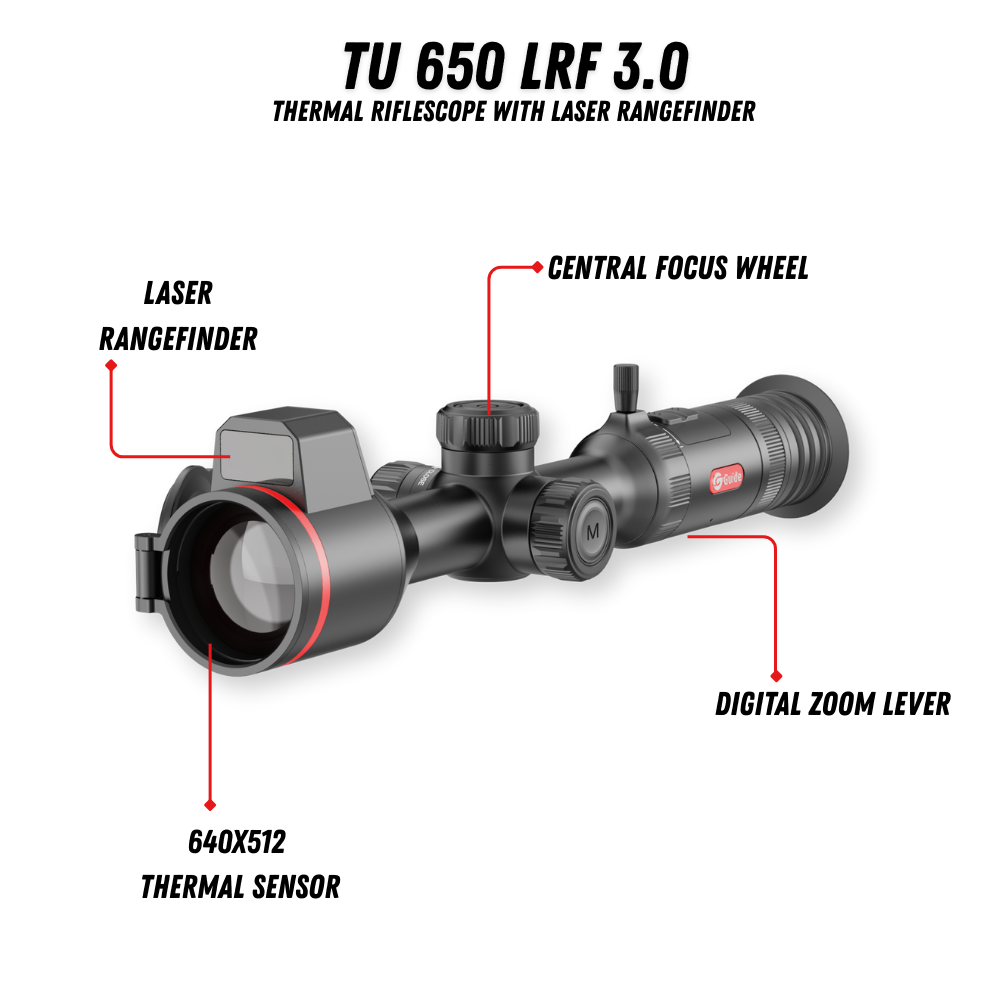 TU650 LRF 3.0 Thermal Riflescope 3.9X 640x512 50mm LRF